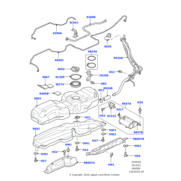 Land Rover Pipe - Fuel Filler