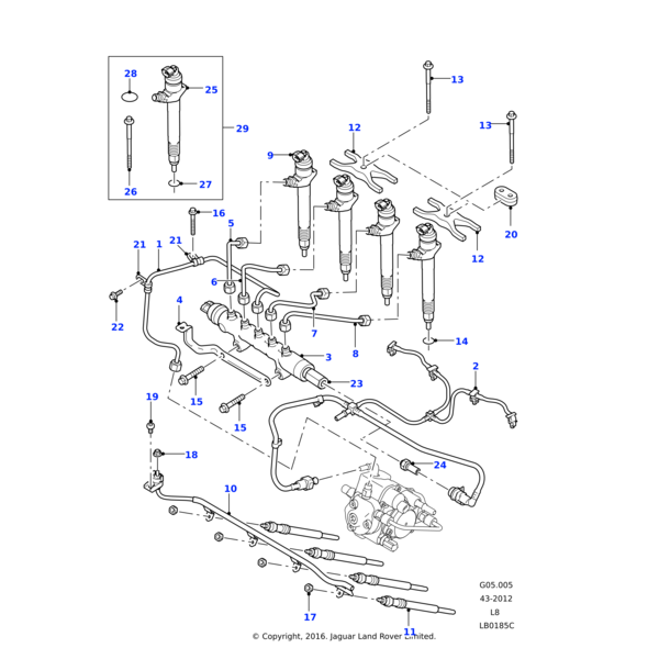Land Rover Tube - Fuel Supply