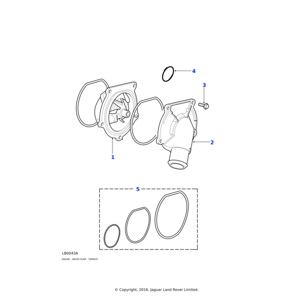 Land Rover Cover-coolant pump