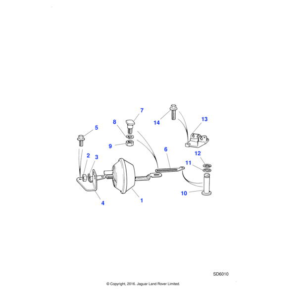 NH104041 - Jaguar Land Rover Sechskantmutter