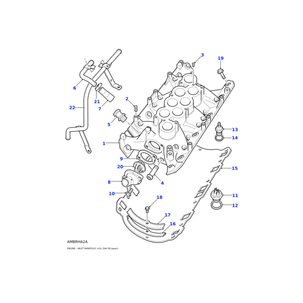 Land Rover Hose-heater to pump coolant
