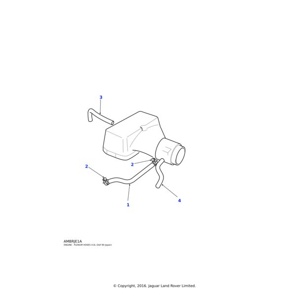 Land Rover Hose-rocker to plenum