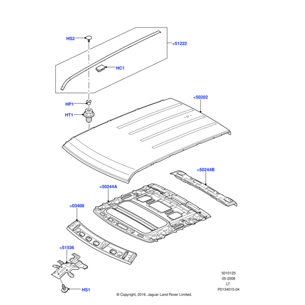 Land Rover Reinforcement - Roof Panel