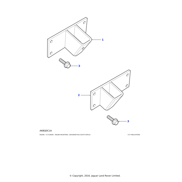Land Rover Befestigung,Motor,rechts hinten