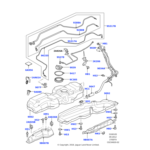 Land Rover Hose - Filler Pipe
