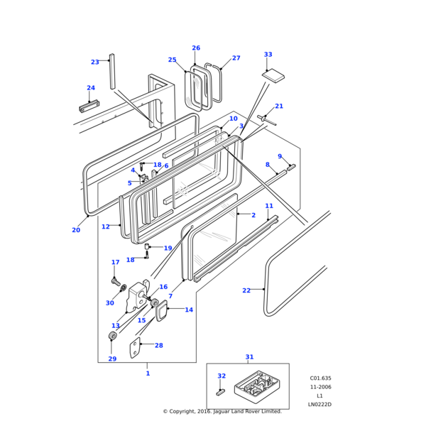 AC606081L - Land Rover Screw-self tapping