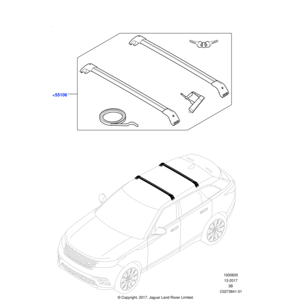 VPLYR0162 - Land Rover Querstange - Dachgepäckträger