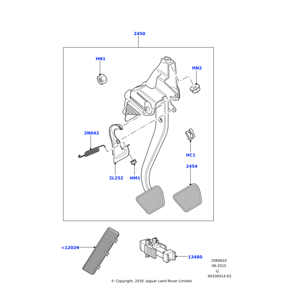 Land Rover Nut - Hex.