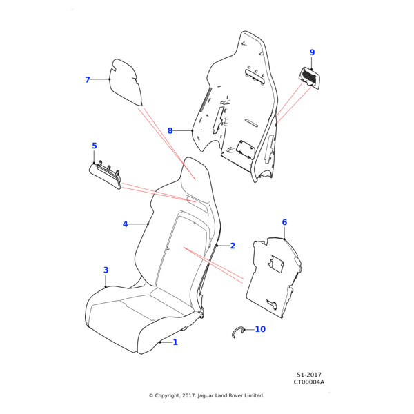 T2R23228LBM - Jaguar Cushion cover
