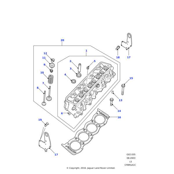 Land Rover Valve-cylinder head exhaust