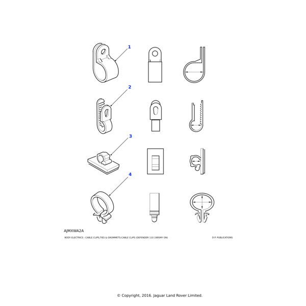 Land Rover Clip-self adhesive