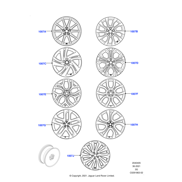 LR135285 - Land Rover Wheel