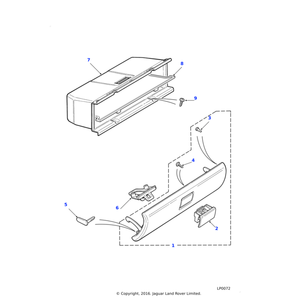 Land Rover Hinge-glovebox