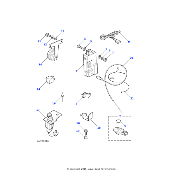 Land Rover Horn assembly