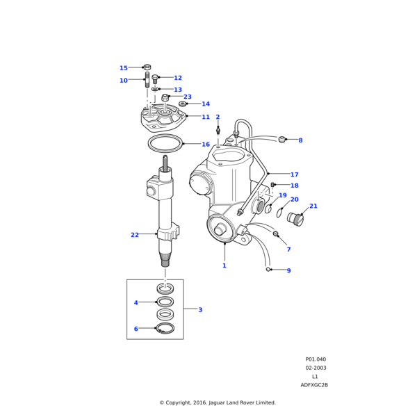 Land Rover Screw-rack guide power assisted steering