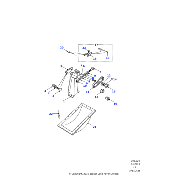 Land Rover Rubbing strip-spare wheel retention