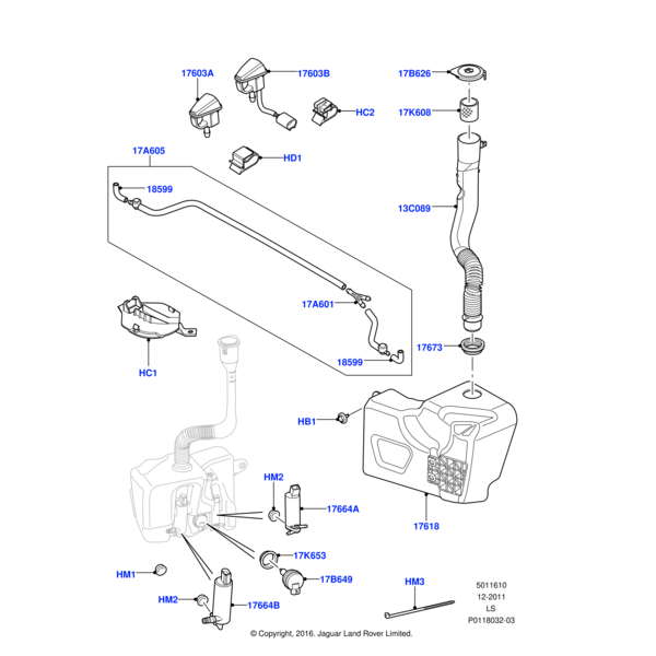 Land Rover Reservoir - Windshield Washer