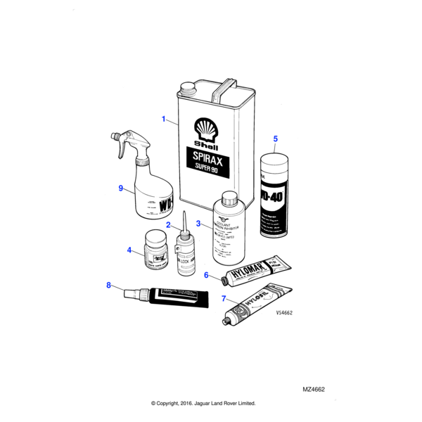 AAU1582 - Jaguar Brake cleaning fluid