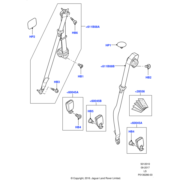 Land Rover Seat Belt