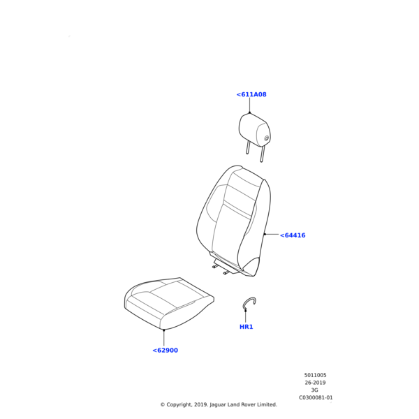LR133683 - Land Rover Head Rest