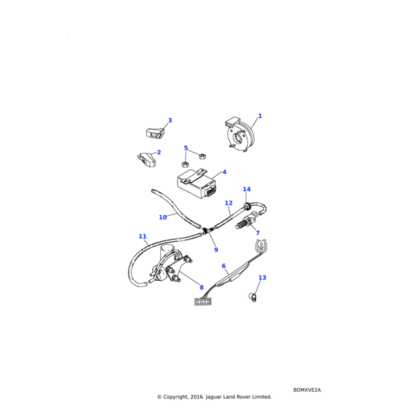 Land Rover Cable assembly cruise control