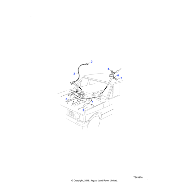 Land Rover Cable assembly cruise control
