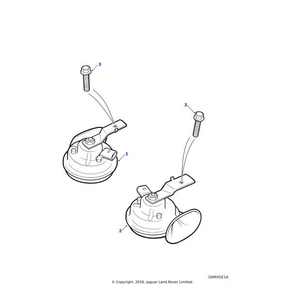 Land Rover Horn assembly-high note