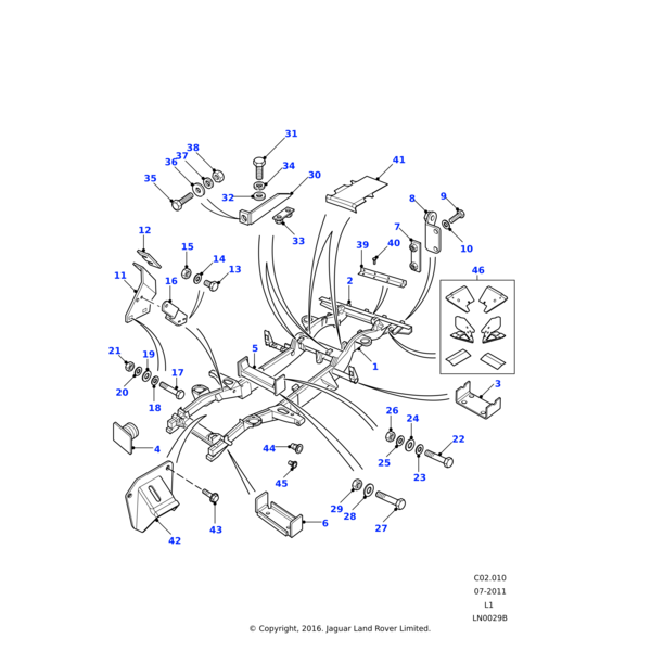 Land Rover Bracket anti roll bar
