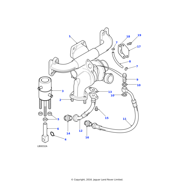 Land Rover Stellglied-Wastegate-Turbolader