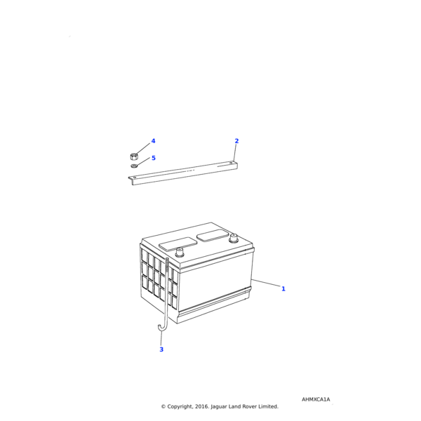 Land Rover J bolt-fixing battery