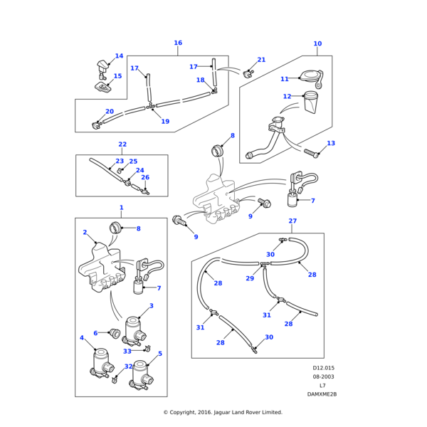 Land Rover Hose &amp; connector assembly-wash system