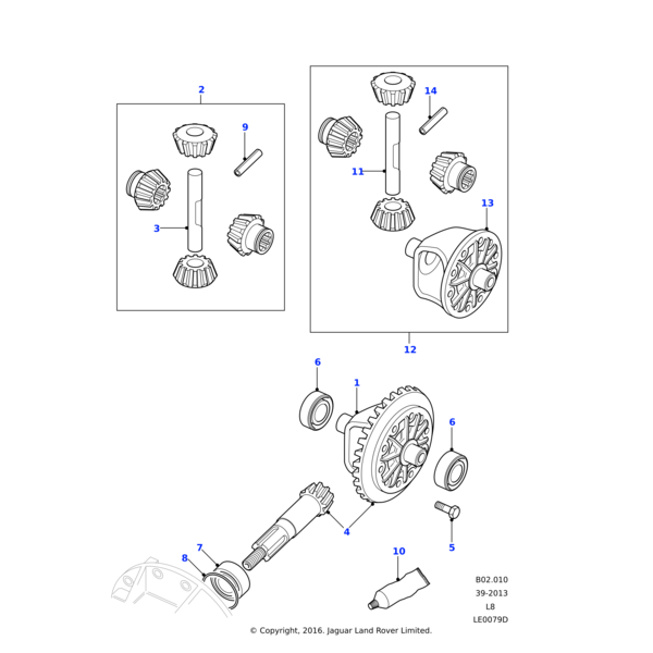 Land Rover Crownwheel and pinion assembly