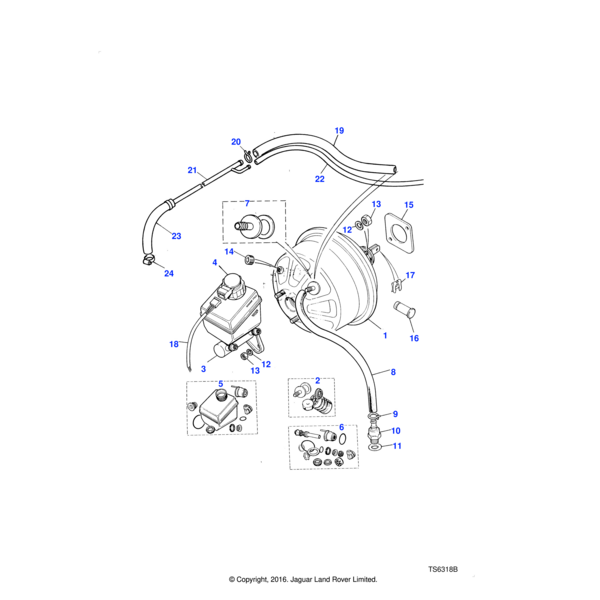Land Rover Hose brake vacuum