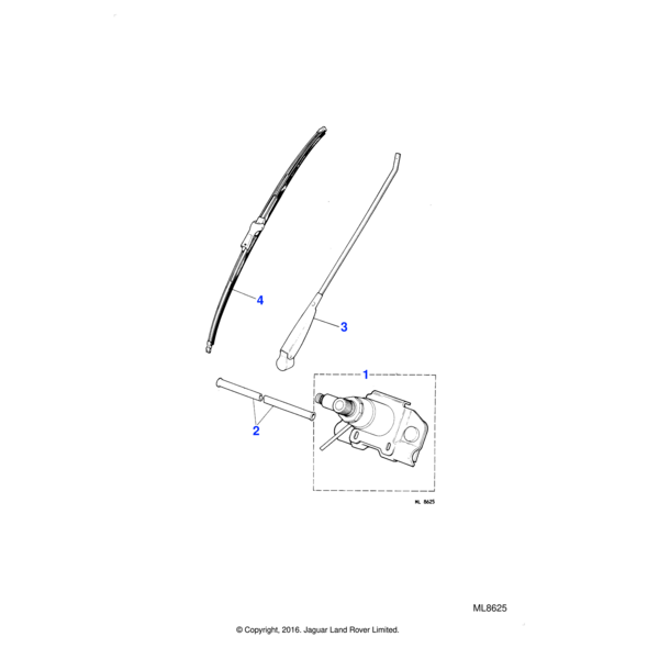 37H6043 - Jaguar Wiper arm
