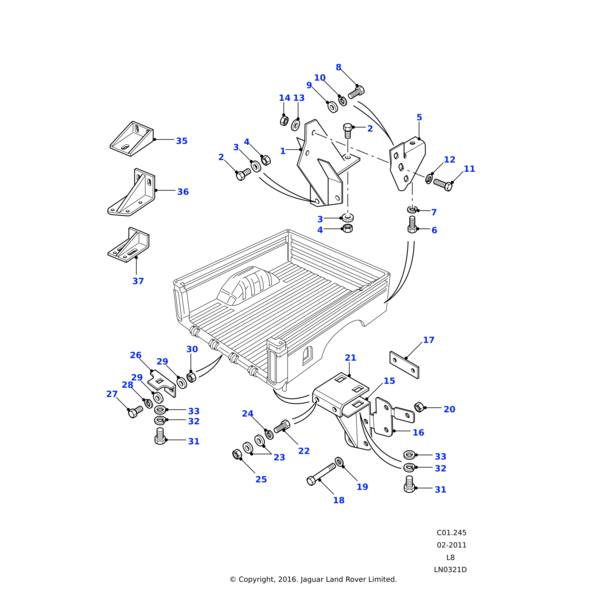 Land Rover Bracket assembly-body mounting