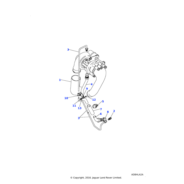 Land Rover Adaptor-oil drain pipe turbocharger