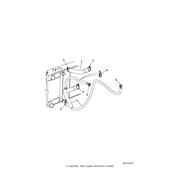Land Rover Hose-radiator top coolant