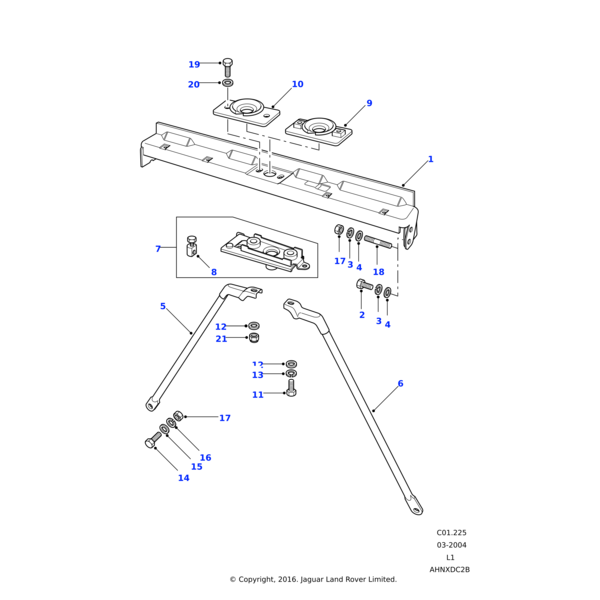 Land Rover Plattform kpl.-Motorhaubenverriegelung