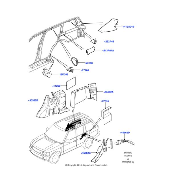 Land Rover Insulator - Wheelhouse