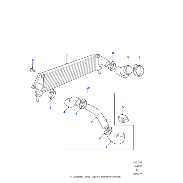 Land Rover Hose-intercooler to inlet manifold air