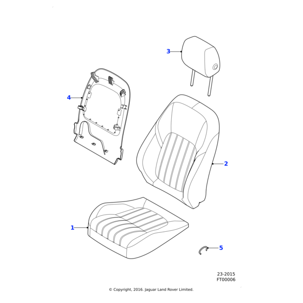 T2H44498PVJ - Jaguar Headrest