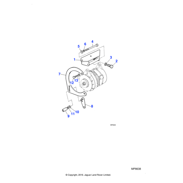 608395J - Jaguar Starter motor drive kit
