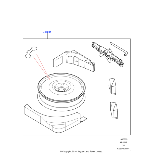 Space Saver Spare Wheel Kit - Coil Suspension