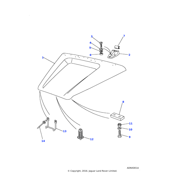 Land Rover Anschlag,Motorhaube