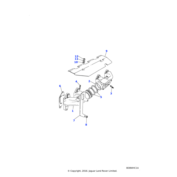 Land Rover Manifold-engine rear exhaust