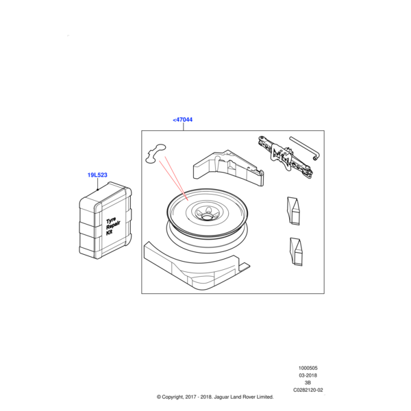 Space Saver Spare Wheel, Pre 21MY