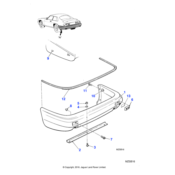 Jaguar Land Rover Nut - Hex.