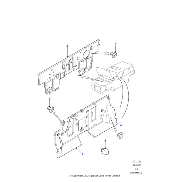 Land Rover Clip-trim retention