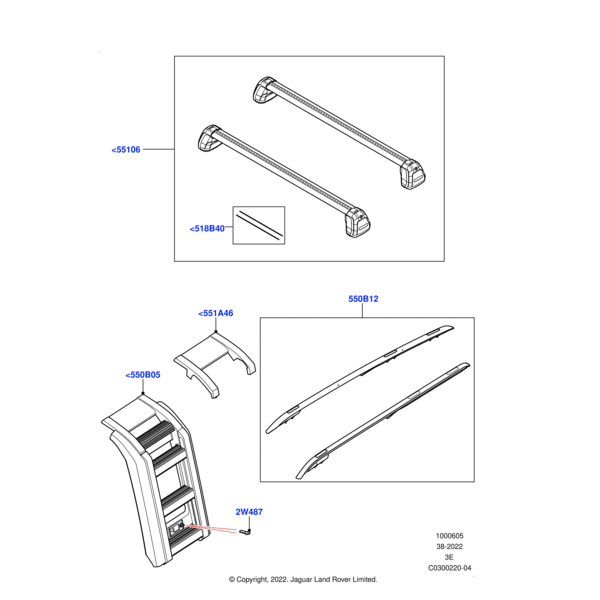 VPLER0190 - Land Rover Roof Rails - 90