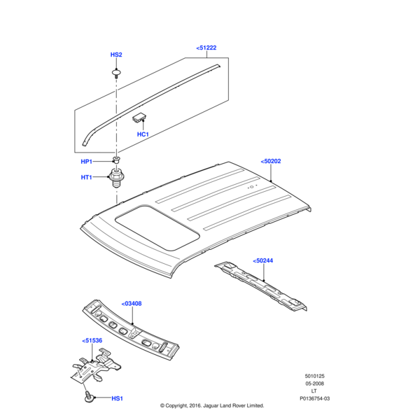 Land Rover Panel - Roof